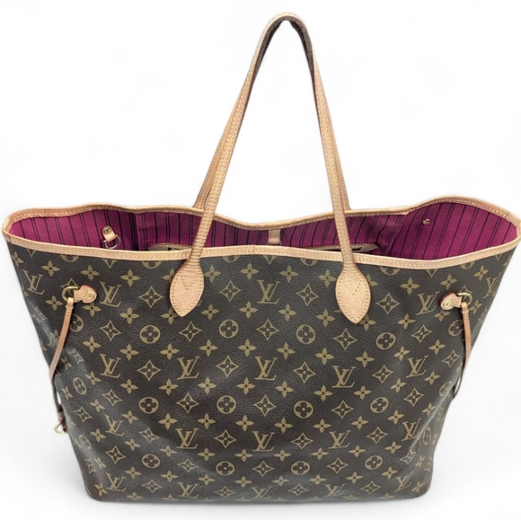 ✨️💎Authentic Louis Vuitton fuchsia Neverfull GM Monogram Bag - Picture 8 of 16